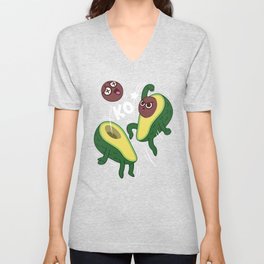 Avocado Fight V Neck T Shirt