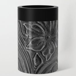 Black tooled leather  Can Cooler