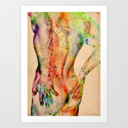 male nude art 1 Art Print