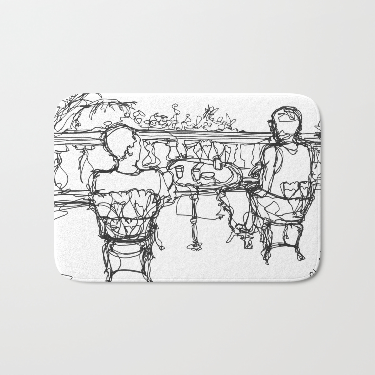 B G Happy Anniversary A Continuous Line Drawing Bath Mat By Kendrashedenhelm Society6,Line Drawing Peter Rabbit Outline