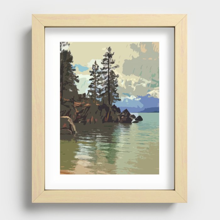 Lake Tahoe Recessed Framed Print