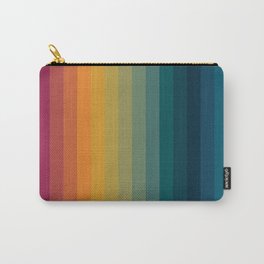 Colorful Abstract Vintage 70s Style Retro Rainbow Summer Stripes Carry-All Pouch | Multicolor, Graphicdesign, Stripes, Striped, Pattern, 80S, Vintage, Stripe, Decor, Style 