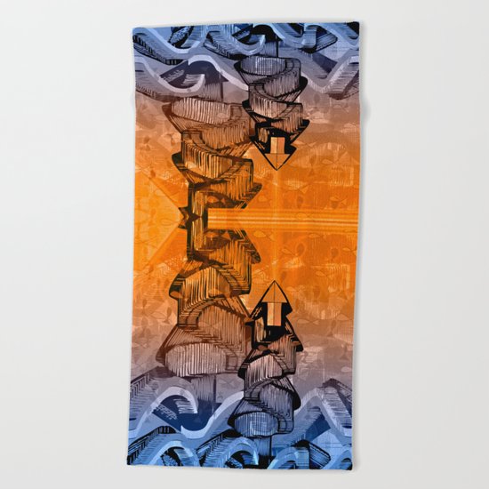 Atlante 09-06-16 / AMONG WAVES Beach Towel