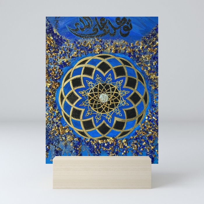 Put Your Trust On Allah | Islamic Reminder with Islamic Geometric Pattern Mini Art Print