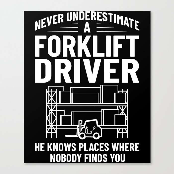 Forklift Operator Driver Lift Truck Training Canvas Print