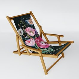 Butterfly Floral Bouquet Sling Chair
