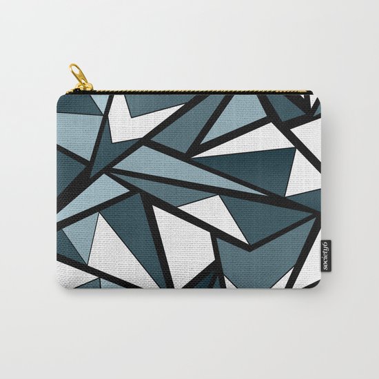 Geometric pattern in grey and white tones . Carry-All Pouch