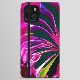 African violet floral African American masterpiece portrait still life painting iPhone Wallet Case