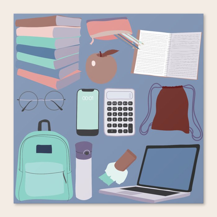 Back To School Aesthetic Design Canvas Print by fionaviaje ...
