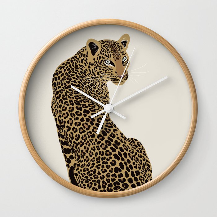 Leopard pathera pardus Wall Clock