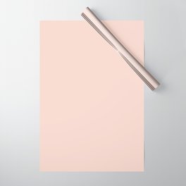Pale Pink Satin Solid Matte Colour Blocks Pink Desert Sand Wrapping Paper