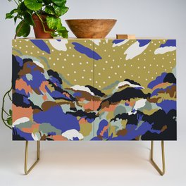 Colorful abstract mountains Credenza