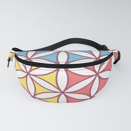 Flower of Life³ Fanny Pack | Colorful, Hexagon, Pattern, Geometric, Sacredgeometry, Floweroflife, Cube, Digital, Graphicdesign, Abstract 
