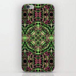Liquid Light Series 59 ~ Red & Green Abstract Fractal Pattern iPhone Skin