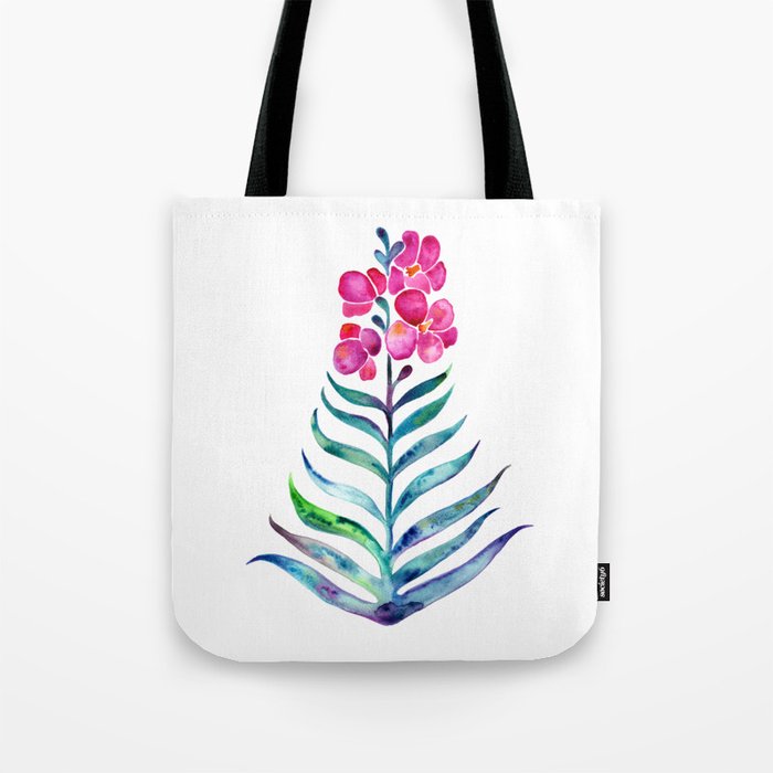 Blooming Orchid – Fuchsia & Indigo Palette Tote Bag
