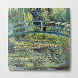 Claude Monet - The Water Lily Pond and the Japanese Bridge Metal Print | Japanese, Pond, Lilies, Giverny, Claude Monet, Garden, Waterlilies, Water, Lily, Monet 