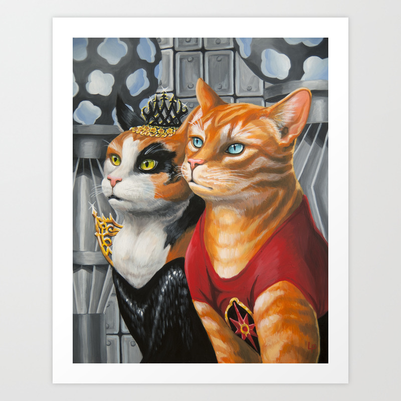 Cat Gordon And Dale Purrden Art Print By Makeologist Society6