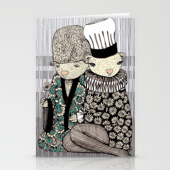 Happy when it rains Stationery Cards