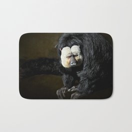 White-faced Saki monkey portrait Bath Mat | Wildanimal, Wildanimals, Saki, Animal, Nature, White Faced, Tropical, Digital, Furryanimals, Monkey 