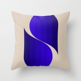 Minimalist Abstract Shapes 28 in Blue Throw Pillow