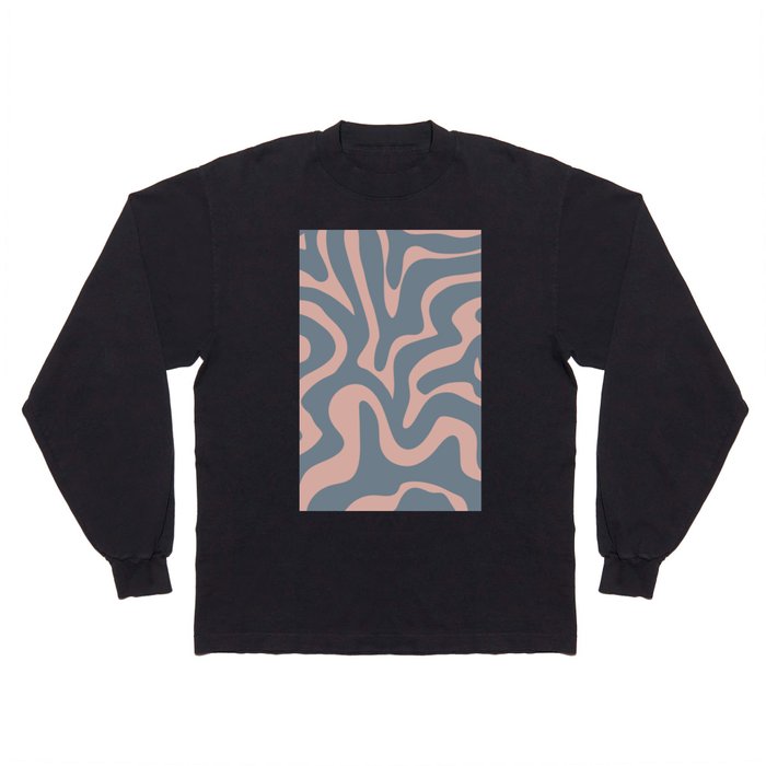 13 Abstract Liquid Swirly Shapes 220725 Valourine Digital Design  Long Sleeve T Shirt