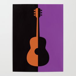Acoustic Guitar Jazz Rock n Roll Classical Music Mid Century Modern Minimalist Abstract Geometrical Poster