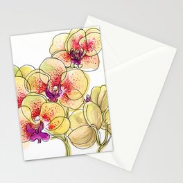 Orchids Speckled Stationery Card