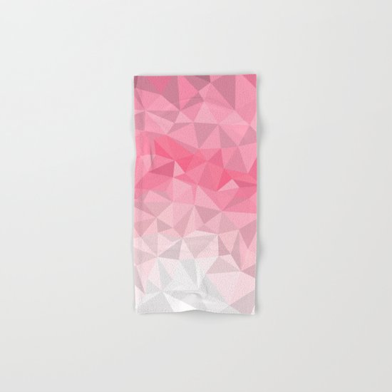Pink Polygon Hand & Bath Towel