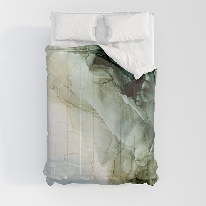 Land and Sky Abstract Landscape Painting Comforter