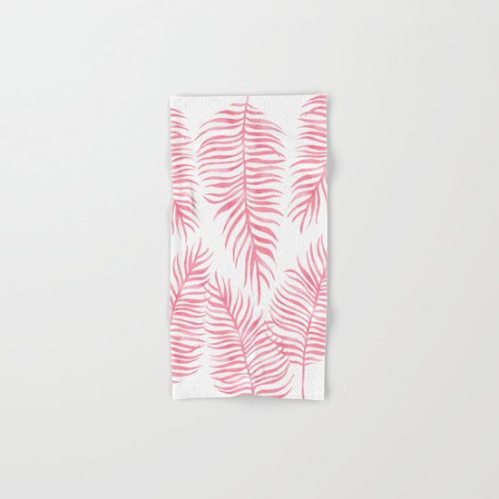 Fern Pattern Pink Hand & Bath Towel