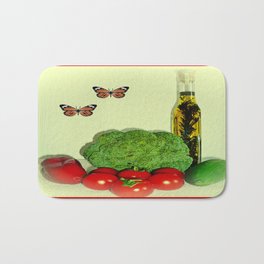 Summer Vegetables with Herb Oil Bath Mat