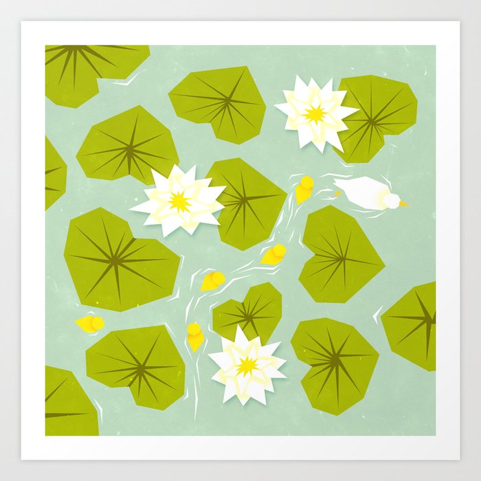 Discover the motif THROUGH THE MAZE OF LILIES by Yetiland as a print at TOPPOSTER