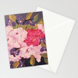 Peonies and Iris Stationery Card