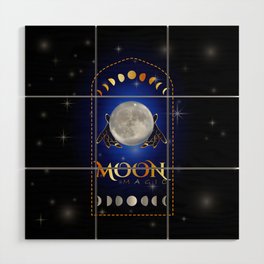 Witch Hands holding the full moon performing a white magic healing ritual	 Wood Wall Art