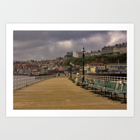 Walkway Along the Harbour Art Print