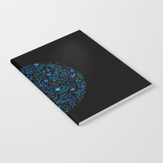 Night autumn pattern Notebook