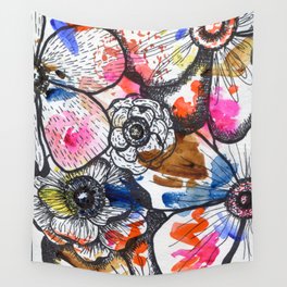 ink and art: flowers N.o 8 Wall Tapestry