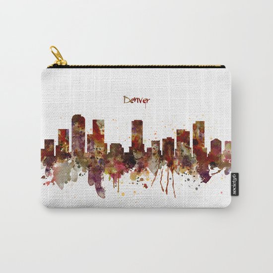 Denver Skyline Silhouette Carry-All Pouch
