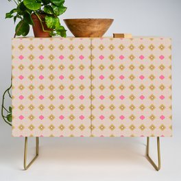 Happy lines in Pink and Mustard Credenza