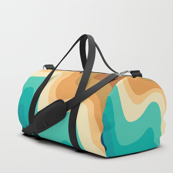 Retro Summer Swirl Wave #2 #minimal #decor #art #society6 Duffle Bag