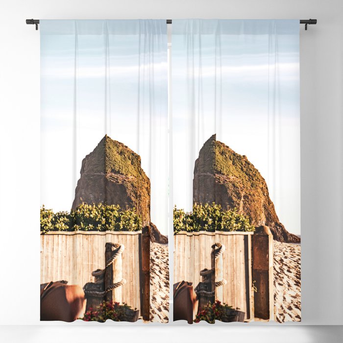 Haystack Rock Cannon Beach Blackout Curtain