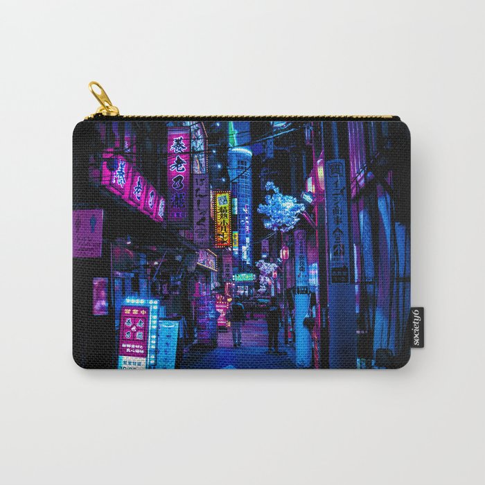 Tokyo's Moody Blue Vibes Carry-All Pouch