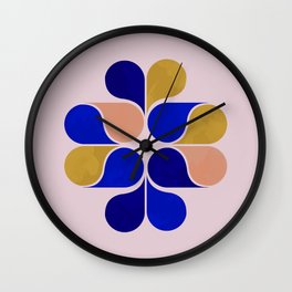 Tear drop shapes creation Wall Clock | Jazzberry Blue Art, Jazzberry Blue, Minimal, Colorful Minimalist, Simple Geometric Art, Abstract Minimal, Minimal Abstract Art, Digital, Minimal Abstract, Minimal Art 