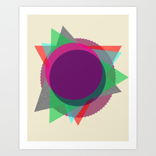 Random Circle's and Triangle's Art Print