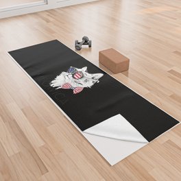Meowica Cool American Cat Yoga Towel