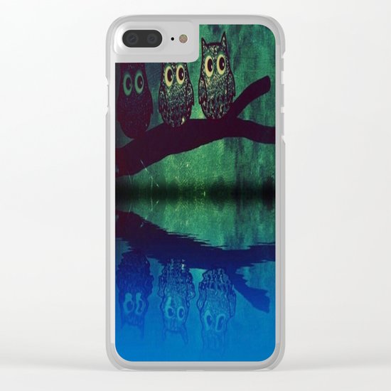 owl-14 Clear iPhone Case