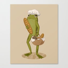 Tacky Bread Baker Frog Canvas Print