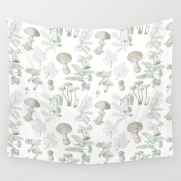 MAGICAL MUSHROOMS AND FOREST PLANTS  Wall Tapestry