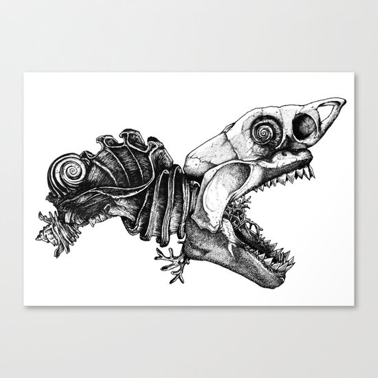 Prehistoric Bloom - The Fish Canvas Print