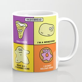 Radiobread - Pun Radiohead Illustration. We love funny breakfast puns. Coffee Mug